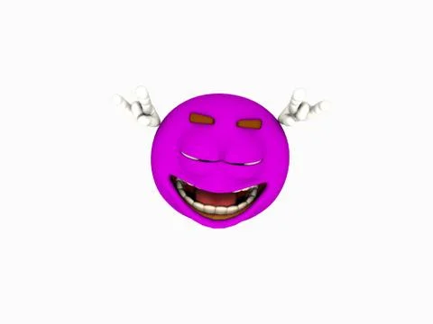 Purple emoticon Stock Illustration