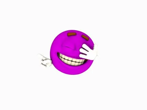 Purple emoticon 스톡 일러스트
