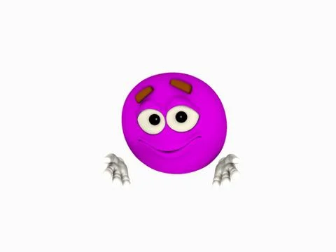 Purple emoticon Illustrazione stock