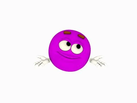 Purple emoticon Stock-Illustration
