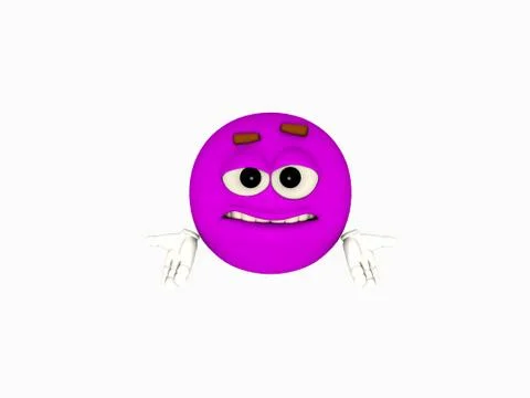 Purple emoticon Stock Illustration