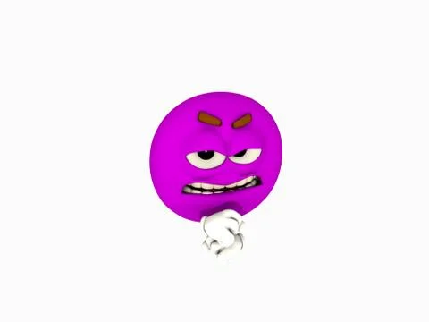 Purple emoticon Stock-Illustration