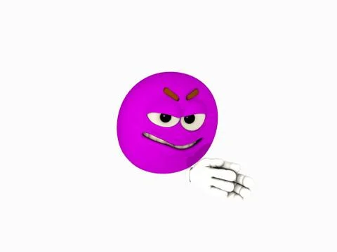 Purple emoticon 스톡 일러스트