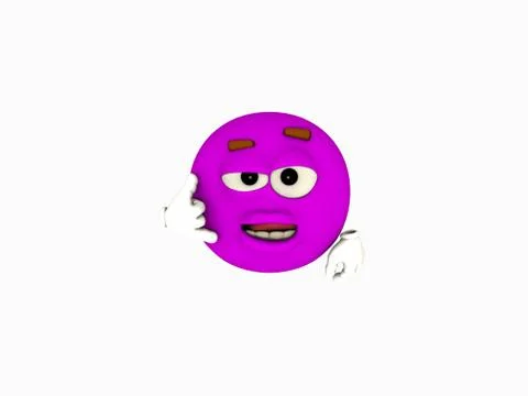 Purple emoticon Stock-Illustration