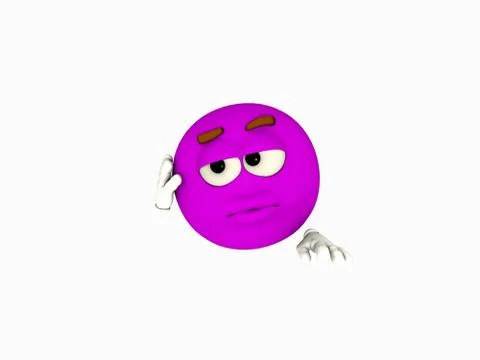 Purple emoticon Stock-Illustration