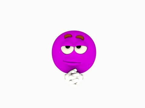 Purple emoticon Stock Illustration