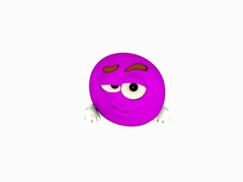 Purple emoticon Stock-Illustration