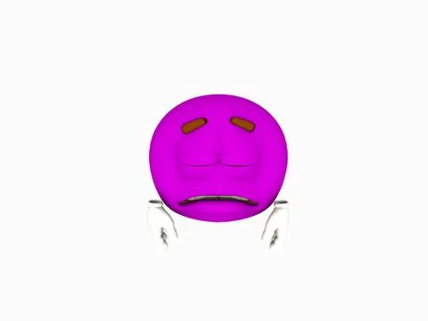 Purple emoticon 스톡 일러스트