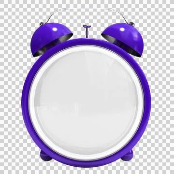 Purple empty alarm clock Stock Illustration