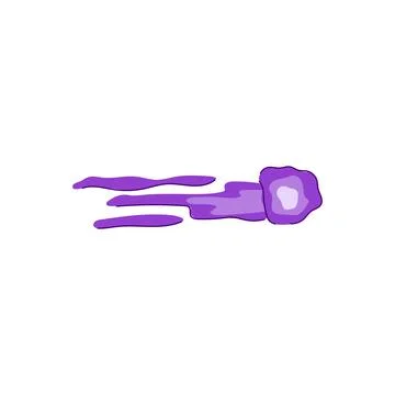 Purple energy blast effect moving with speed Stock Illustration