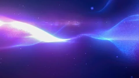 Purple energy glowing magic waves high-tech digital iridescent liquid plasma  Stock Illustration