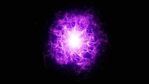 Purple energy orb background animation. 3d abstract energy sphere ball Stock Footage 239835158