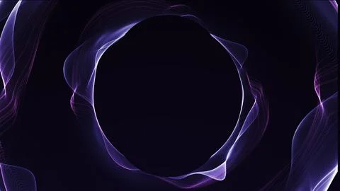 Purple energy ring frame with empty center for futuristic technology poster.. Illustrazione stock