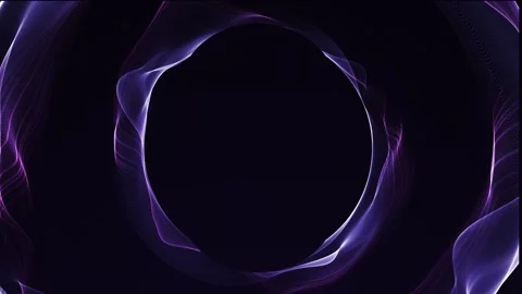Purple energy ring loop with empty center for futuristic technology, digita.. Stock Footage 339057043
