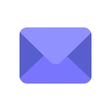 Purple envelope flat illustration representing email イラスト素材