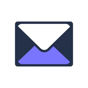 Purple envelope flat illustration representing email Stock-Illustration