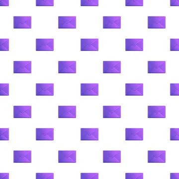 Purple envelopes forming a seamless communication pattern Stock Illustration