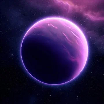 Purple Exoplanet Stock Illustration