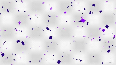 Purple Exploding confetti on Transparent Background Stock Footage 292833471