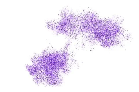 Purple explosion of confetti. Stock Illustration