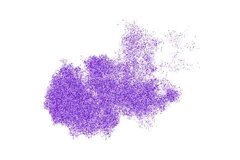 Purple explosion of confetti. Illustrazione stock