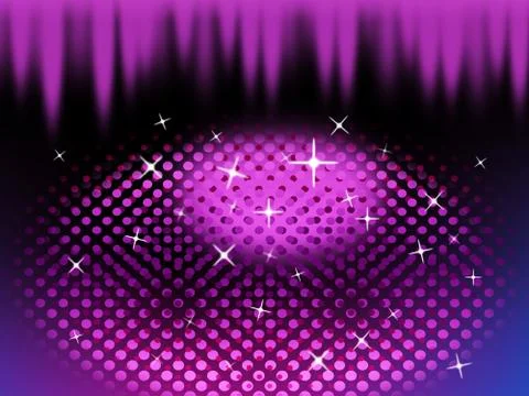 Purple Eye Shape Background Means Circles Ovals And Spikes Stock Illustration