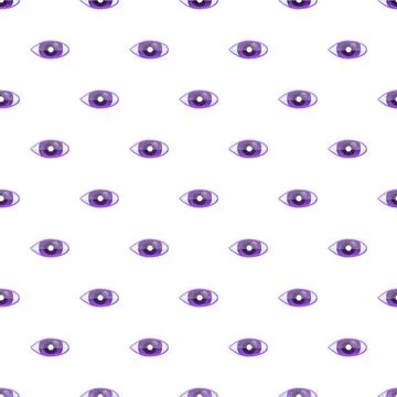 Purple eyes seamless pattern for vision and observation Illustrazione stock