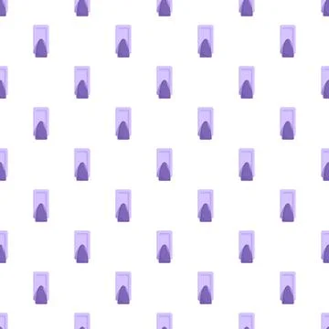 Purple eyeshadow case pan flat seamless pattern Stock Illustration