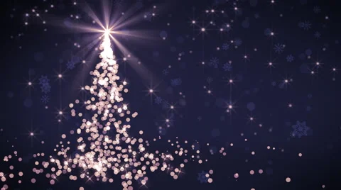 Purple Falling Lights Christmas tree Stock Footage 44746671