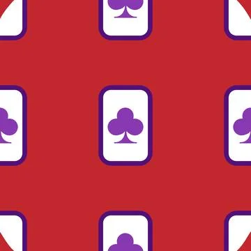 Purple falling playing cards seamless pattern Stock Illustration