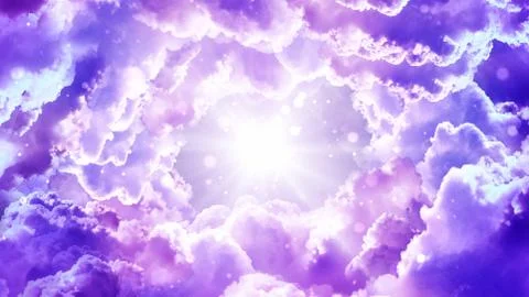 Purple Fantasy Clouds イラスト素材