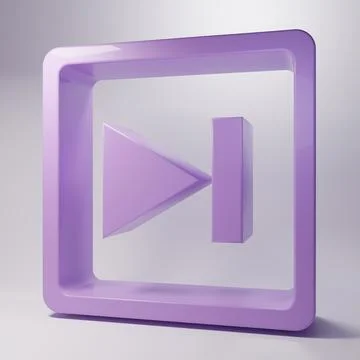 Purple Fast forward icon isolated on grey background. Minimalism concept. 3.. Stockillustratie