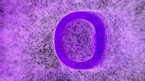 Purple Fibrous Light Structure Loop Stock Footage 326730612