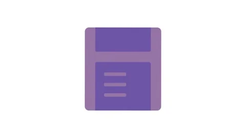 A purple file icon featuring a note attached to it. Stock Footage 334021119