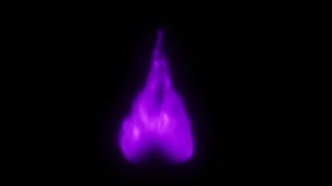 Purple Fire Animation on Black Background Stock Footage 315559234