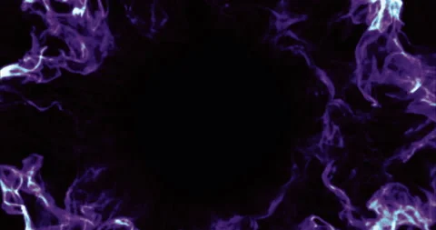 Purple Fire Shockwave | Circular Energy Ring Animation | VFX Loop Stock Footage 309370077