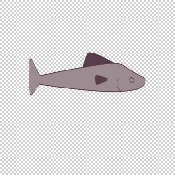 A Purple Fish (Transparent Background) Illustrazione stock