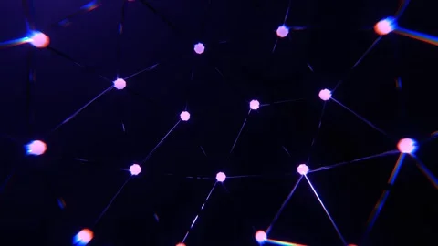 Purple Flashing Geometric Wireframe Background VJ Loop in 4K Stock Footage 328357069