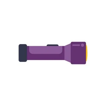 Purple flashlight shining bright light beam Stock Illustration