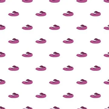Purple flat shoes creating seamless fashion pattern 스톡 일러스트