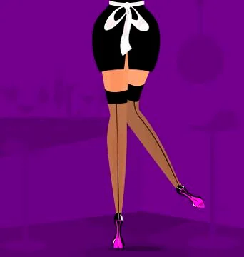 Purple flirtations step Stock Illustration