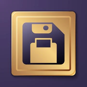 Purple Floppy disk for computer data storage icon isolated on purple background 스톡 일러스트