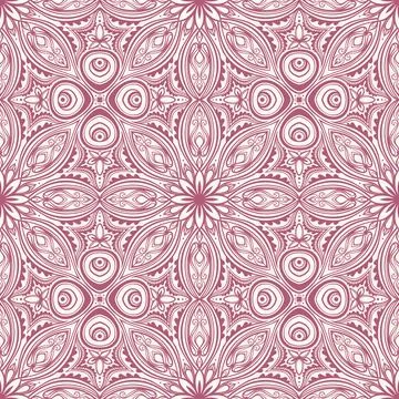 Purple floral abstract pattern Stockillustratie