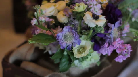 Purple Floral Arrangement (Sequence) Stock Footage 48967410
