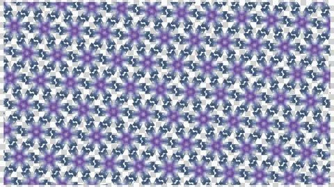 Purple Floral Pattern on Black and White Polka Dots 스톡 일러스트