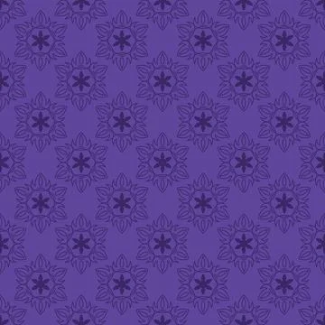 Purple Floral Pattern Design Element Illustrazione stock