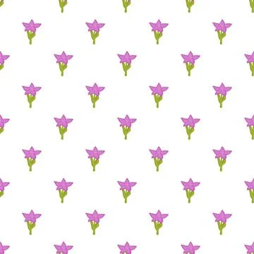 Purple floral seamless pattern with repeating blossoms 스톡 일러스트
