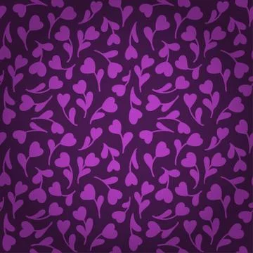 Purple floral seamless pattern. Vector template. Stock Illustration