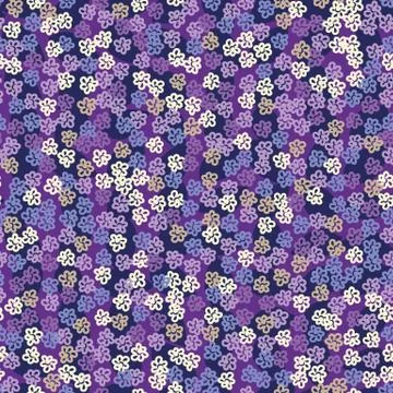 Purple floral seamless vector pattern Stock Illustration