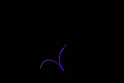 Purple Flourish Motion Design Element 01 Widescreen Stock Footage 10874911